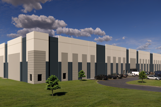 rendering of exterior of industrial building
